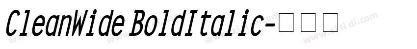 CleanWide BoldItalic字体转换